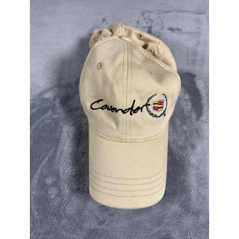 Imperial Mens Cavender Cadillac Embroidered Baseball Cap OS Tan Cotton Hat